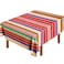 Hxezoc 59 x 84 Inch Mexican Blanket Striped Tablecloth Large Square Fringe Cotton Mexican Serape Tablecloth for Mexican Party Wedding Decorations Outdoor Table Cover Red