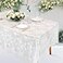 B-COOL BCOOL White Lace Tablecloth 5 Pieces 60x120 Inch Fall Embroidered Table Cloth Wedding Overlay Tablecloths for Thanksgiving Day Party Solid Rectangular Table Decorations Christmas