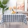 Midsummer Breeze Checkered Rectangle Tablecloth Cotton Gingham Table Cloth Plaid Table Cover for Spring Summer Picnic Kitchen Dinner Restaurant Easter Party55x70Blue