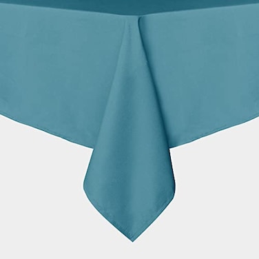 sancua Rectangle Tablecloth 70 x 90 Inch Stain and Wrinkle Resistant Washable Polyester Table Cloth Decorative Fabric Table Cover for Dining Tables Buffet Parties and Camping Teal