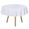 sancua 100 Waterproof Round PVC Tablecloth 60 Inch Oil Proof Spill Proof Vinyl Table Cloth Wipe Clean Table Cover for Dining Tables Buffet Parties and Camping White