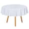 sancua 100 Waterproof Round PVC Tablecloth 60 Inch Oil Proof Spill Proof Vinyl Table Cloth Wipe Clean Table Cover for Dining Tables Buffet Parties and Camping White