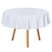 sancua 100 Waterproof Round PVC Tablecloth 60 Inch Oil Proof Spill Proof Vinyl Table Cloth Wipe Clean Table Cover for Dining Tables Buffet Parties and Camping White