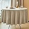 Mebakuk Round Table Cloth Linen Farmhouse Tablecloth Waterproof AntiShrink Soft and Wrinkle Resistant Decorative Fabric Table Cover for Kitchen Mocha 60 Round 24 Seats