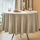 Mebakuk Round Table Cloth Linen Farmhouse Tablecloth Waterproof AntiShrink Soft and Wrinkle Resistant Decorative Fabric Table Cover for Kitchen Mocha 60 Round 24 Seats