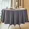 Mebakuk Round Table Cloth Linen Farmhouse Tablecloth Waterproof AntiShrink Soft and Wrinkle Resistant Decorative Fabric Table Cover for Kitchen Dark Grey 60 Round 46 Seats