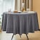 Mebakuk Round Table Cloth Linen Farmhouse Tablecloth Waterproof AntiShrink Soft and Wrinkle Resistant Decorative Fabric Table Cover for Kitchen Dark Grey 60 Round 46 Seats