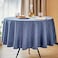 Mebakuk Round Table Cloth Linen Farmhouse Tablecloth Waterproof AntiShrink Soft and Wrinkle Resistant Decorative Fabric Table Cover for Kitchen Denim Blue 60 Round 24 Seats