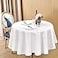Mebakuk Round Table Cloth Linen Farmhouse Tablecloth Waterproof AntiShrink Soft and Wrinkle Resistant Decorative Fabric Table Cover for Kitchen White 70 Round 46 Seats