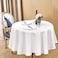 Mebakuk Round Table Cloth Linen Farmhouse Tablecloth Waterproof AntiShrink Soft and Wrinkle Resistant Decorative Fabric Table Cover for Kitchen White 70 Round 46 Seats