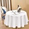 Mebakuk Round Table Cloth Linen Farmhouse Tablecloth Waterproof AntiShrink Soft and Wrinkle Resistant Decorative Fabric Table Cover for Kitchen White 70 Round 46 Seats