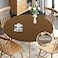 Obstal Fitted Round Table Cloth Reversible Waterproof Stain Resistant Elastic Stretch Tablecloth Wipe Clean Table Cover for OutdoorIndoor Use Fits Round Tables up to 40 44 Diameter Coffee