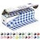 Grandipity Plastic Tablecloth Roll 54in x 100 Ft Blue Gingham Checkered Plastic Table Cloths for Parties Disposable with Cutter Box Cut to Size Disposable Tablecloth for Rectangle Round