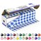 Grandipity Plastic Tablecloth Roll 54in x 100 Ft Blue Gingham Checkered Plastic Table Cloths for Parties Disposable with Cutter Box Cut to Size Disposable Tablecloth for Rectangle Round