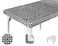 TopTableCloth 5 Foot 60 x 30 inch Black Patterned Tablecloth Elastic Corner Fitted Rectangular Folding Vinyl Table Cover Cloth Xmas Plastic Waterproof Picnic Party Home for Indoor and Outdoor Use