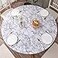 Walrus Round Vinyl Fitted Tablecloth with Flannel Backing Elastic Edge Design Table Cover Waterproof OilProof PVC Table Cloth StainResistant Best for 3744 Round