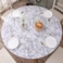 Walrus Round Vinyl Fitted Tablecloth with Flannel Backing Elastic Edge Design Table Cover Waterproof OilProof PVC Table Cloth StainResistant Best for 3744 Round