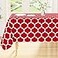 Smiry Rectangle Table Cloth Waterproof Vinyl Tablecloth with Flannel Backing for Rectangle Tables Wipeable Spillproof Plastic Tablecloths for Dining Camping Indoor and Outdoor 60x102 Red