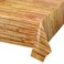 PHOGARY 3PCS Wood Grain Tablecover Wood Print Tablecloth Rectangular Table Covers for Rustic Wedding Baby Shower Dcoration Disposable Plastic Rectangular Table Cloth