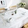 BrekSdat Lace Tablecloth Fabric Washable Off White 60x120inch