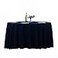 Ascoza 2pack 120 Inch Navy Round Tablecloth in Washable Polyester Fabric for WeddingBanquetRestaurantParties