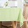 ShinyBeauty Premium Green Checkered Tablecloth 54x54 Square Wrinkle Free Resistant Ideal for Patio Picnic Dining Table