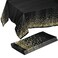 Prestee Rose Gold Plastic Table Cloth Disposable 4 Pack 54x108 Inch Rectangle Tablecloths for Wedding and Party HeavyDuty Waterproof Table Covers Pink and Gold for Birthday or Fine Dining