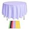 EDI Disposable Round Tablecloths 12 Pack Assorted Colors Plastic Spill Stain Resistant 81 x 84