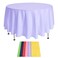EDI Disposable Round Tablecloths 12 Pack Assorted Colors Plastic Spill Stain Resistant 81 x 84