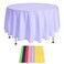 EDI Disposable Round Tablecloths 12 Pack Assorted Colors Plastic Spill Stain Resistant 81 x 84