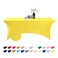 eccwai Spandex 6ft Waterproof Table Cover for PartyWedding Banquet and EventsYellow