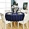 KAIPHO Navy Blue Round Tablecloth Waterproof Stain Resistant Wrinkle Free Table Cloth 210GSM Polyester Washable Wipeable Table Cover for Party Banquet Wedding Indoor and Outdoor 48 inch Circle