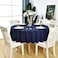 KAIPHO Navy Blue Round Tablecloth Waterproof Stain Resistant Wrinkle Free Table Cloth 210GSM Polyester Washable Wipeable Table Cover for Party Banquet Wedding Indoor and Outdoor 48 inch Circle