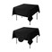 Fokitut 2 Pack Waterproof Square Tablecloth 70x70 Inch Stain Resistant and Wrinkle Polyester Table Cloth Fabric Table Cover for Kitchen Dining Wedding Party Holiday DinnerBlack