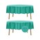 Fokitut 2 Pack Waterproof Round Tablecloth 90 Inch Stain Resistant and Wrinkle Polyester Table Cloth Fabric Table Cover for Kitchen Dining Wedding Party Holiday DinnerTurquoise