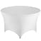 FestiCorp 72 Inch Round Spandex Table Covers 6ft Fitted Tablecloth for 6 Foot Tables Stretch Wrinkle Free White Table Clothes for Party Wedding Birthday Banquet Vendor Stand