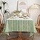 Chassic Rectangle Tablecloth 54 x 72 Inch Farmhouse Boho Linen Table Cloths Wrinkle Free Washable Tablecloths for Small Dining Tables Spring Kitchen Decor Hemstitch Sage Green