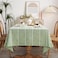 Chassic Rectangle Tablecloth 54 x 72 Inch Farmhouse Boho Linen Table Cloths Wrinkle Free Washable Tablecloths for Small Dining Tables Spring Kitchen Decor Hemstitch Sage Green