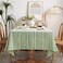 Chassic Rectangle Tablecloth 54 x 72 Inch Farmhouse Boho Linen Table Cloths Wrinkle Free Washable Tablecloths for Small Dining Tables Spring Kitchen Decor Hemstitch Sage Green