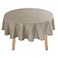 Hiasan Round Tablecloth 60 Inch Waterproof Stain Resistant Spillproof Polyester Fabric Table Cloth for Dining Room Kitchen Party Taupe