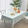 Midsummer Breeze Buffalo Plaid Rectangular TableclothCotton Gingham Table Cloth for Kitchen Restaurant Farmhouse Spring Summer Easter Decor RectangleOblong 55x102Aqua