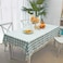 Midsummer Breeze Buffalo Plaid Rectangular TableclothCotton Gingham Table Cloth for Kitchen Restaurant Farmhouse Spring Summer Easter Decor RectangleOblong 55x102Aqua