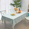 Midsummer Breeze Buffalo Plaid Rectangular TableclothCotton Gingham Table Cloth for Kitchen Restaurant Farmhouse Spring Summer Easter Decor RectangleOblong 55x102Aqua
