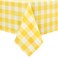 Hiasan Checkered Tablecloth Square 30 x 30 Inch Waterproof Wrinkle Resistant Spring Table Cloth for Picnic Dinner and Party Washable Polyester Fabric Yellow and White Gingham Pattern