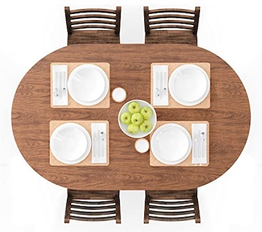 UMINEUX Oval Fitted Vinyl Tablecloth with Elastic Edged Flannel Backing Waterproof Wipeable Oval Table Cover Fits Tables up to 42X68 Wood