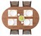UMINEUX Oval Fitted Vinyl Tablecloth with Elastic Edged Flannel Backing Waterproof Wipeable Oval Table Cover Fits Tables up to 42X68 Wood