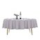 Ascoza 2pack 90 Inch Silver Round Tablecloth in Washable Polyester Fabric for WeddingBanquetRestaurantParties