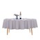 Ascoza 2pack 90 Inch Silver Round Tablecloth in Washable Polyester Fabric for WeddingBanquetRestaurantParties