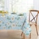 Bnejvif Daisy Blue Floral Sunflower Tablecloth Waterproof Wrinkle Free Durable Rectangle 60 X 84 60 X 102 60 X 120 Inch