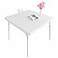 Monibana Cocktail Fitted Spandex Stretch Square Table Covers Caps Elastic Square Tablecloth White Table Topper 36x36 Inch